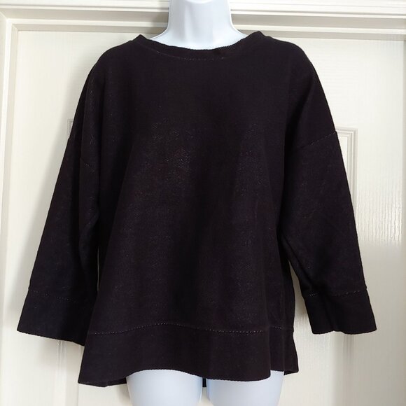 fresh produce Tops - Fresh Produce Black Cotton Sweatshirt  3/4 length M/L